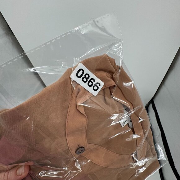 2/$18‎ SALE! Cabi Button Up Beige Blouse S Lightweight Sheer Old Money Feminine - Picture 8 of 8